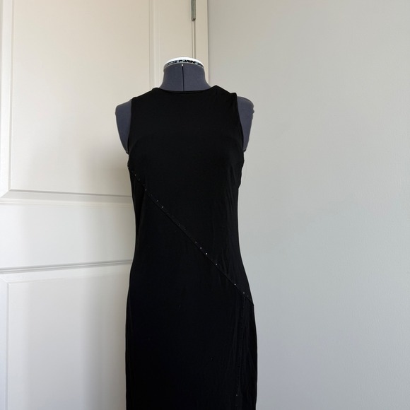 Andrea Jovine Dresses & Skirts - Vintage 90s Slit Front Embellished Maxi Dress